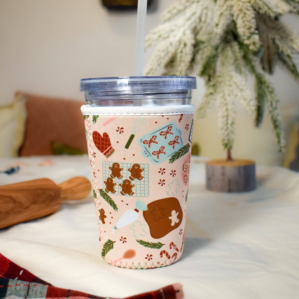Holiday Baking Reusable Coffee Sleeve: Small (16-20oz)
