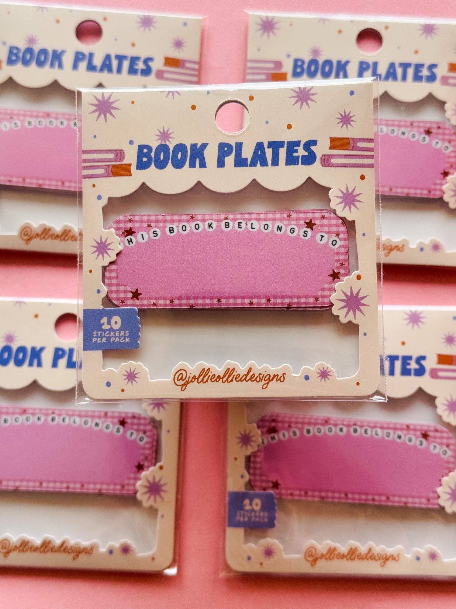 Letter Bead Book Plate Stickers