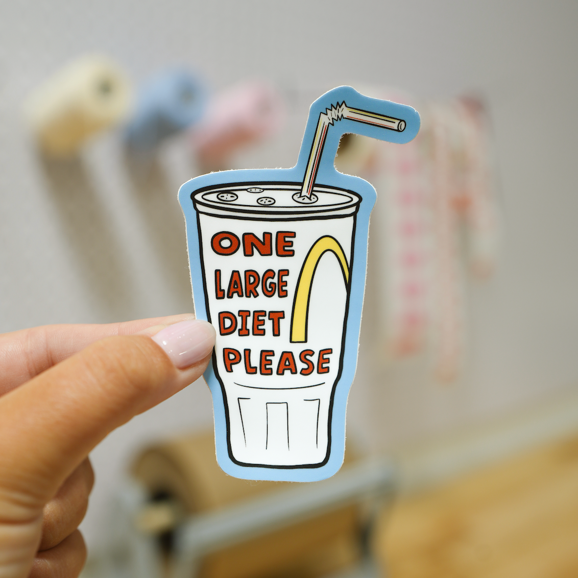 One Large Diet Coke Please Sticker