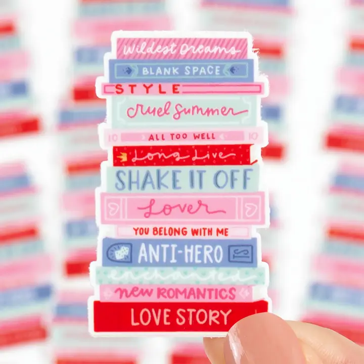 Eras Book Stack Sticker