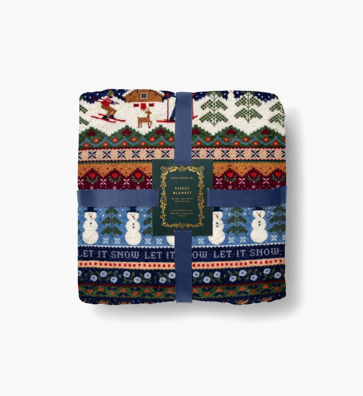 Ski Chalet Fleece Blanket