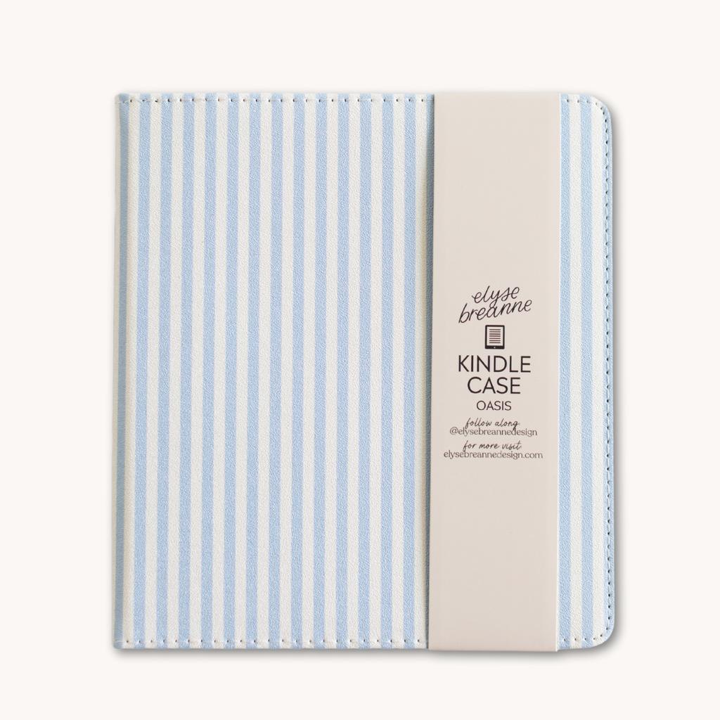 Blue Stripes Kindle Case | Bookish & Reading: Kindle Paperwhite (12th Generation)